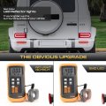 Vipmotoz 2in1 Led Rear Drl Reflector Tail Brake Lights Lamps Compatible With 2019-2022 Mercedes-benz G550 G63 Amg W463 Chrome