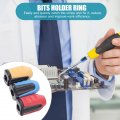 Tehaux 3pcs Screwdriver Magnet Drive Bits Catcher Auger Drills Holder Ring Magnetizer Bit Bit Plastic Head Magnetizatioux 3pcs