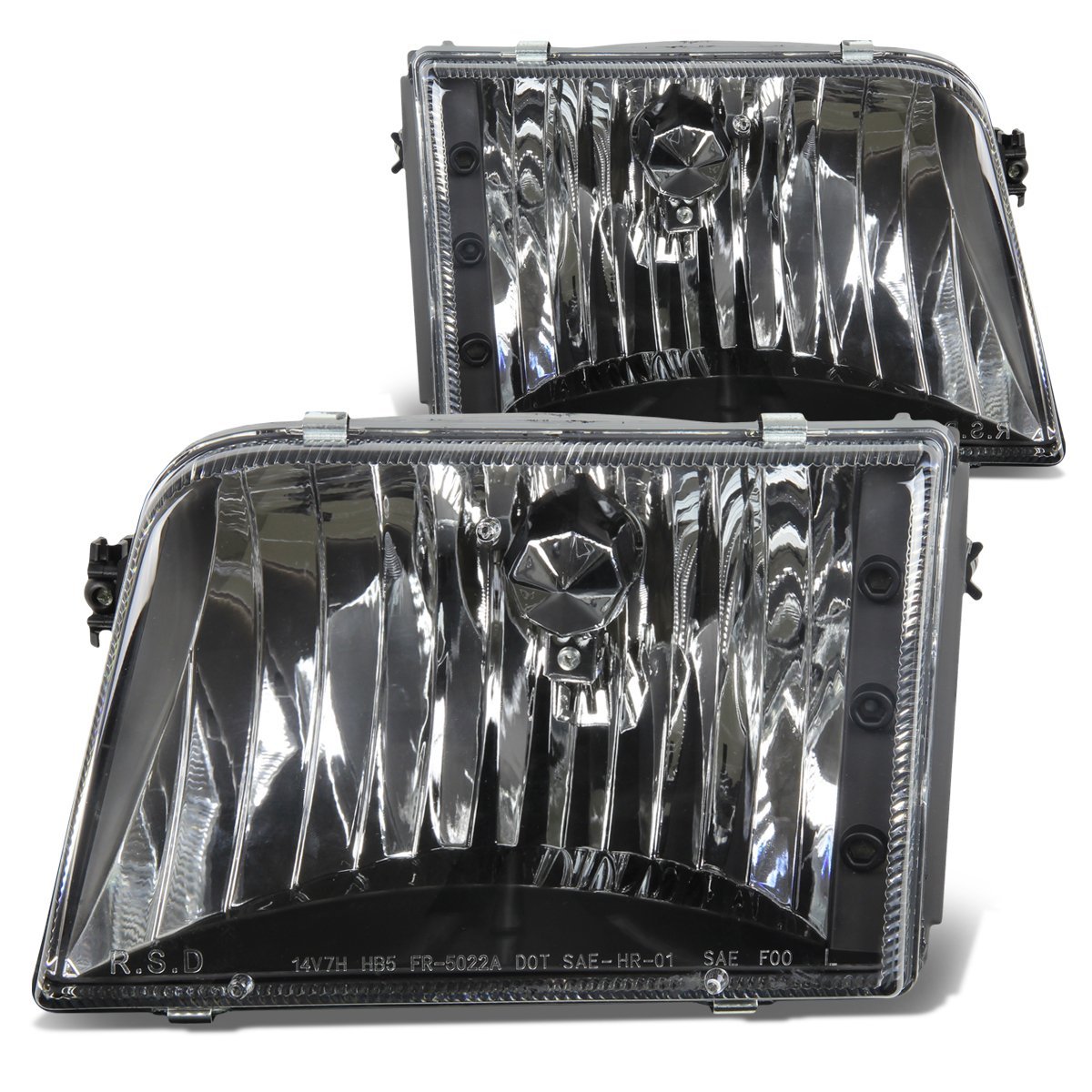 Auto Dynasty Oe Style Black Housing Headlight Head Lamps Tool Kit For Ford Ranger 93-97