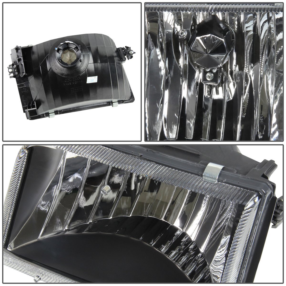 Auto Dynasty Oe Style Black Housing Headlight Head Lamps Tool Kit For Ford Ranger 93-97