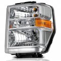 Ocpty Headlight Assembly Replacement For 08-14d E-150 E-250 08-21 Ford E-350 Super Duty E-450 16-21 For F650 F750 Chrome