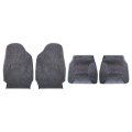 Munirater Seat Cover Mist Gray Cloth Driver Passenger Replacement For 1998-2002 Ram 1500 2500 3500