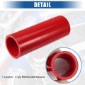 Uxcell 1 75 Id 6 Length 4-ply Reinforced High Temp Straight Coupler Silicone Reducer Hose Red For Car Intercooler Intake Piping