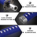 Ryanstar Gear Shift Knob Sword Knobs Katana Samural Lever Universal For Manual Cars Most Automatic With 4 Adapters Blue White