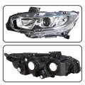 Headlight Assembly Driver Side Chrome Projector Replacement For C-ivic 2016 2017 2018 Halogen 