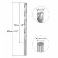 Uxcell 6542 High Speed Steel Straight Shank Twist Extra Long Drill Bit Uncoated 10 5mm Diameter 200mm Length