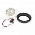 Fortpro 4 Red Round Tail Stop Turn Led Light With 17 Leds Clear Lens And Chromed Reflector F235103 