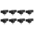 8pcs Clamping Screw Knob M5 X 8mm Metric Carbon Steel T Shaped Thumb Screws Handle For Quick Remove Hand Tightening Replacement 