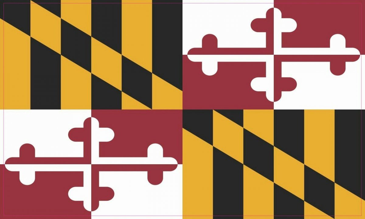 Stickertalk Maryland State Flag Vinyl Sticker 5 Inches By 3