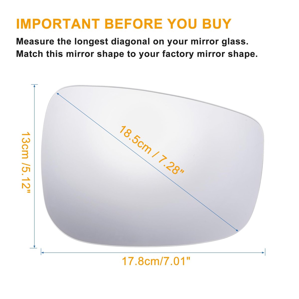 Heated Side Mirror Glass Replacement With Backing Plate For Mazda Cx 3 2016 2020 And 5 2015 Pair Left Right 7 28 In Diagonal