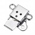 Uxcell 24-inch Iron Spring Loaded Butterfly Twist Latch Keeper Toggle Clamp 2 Pcs Silver