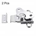 Uxcell 24-inch Iron Spring Loaded Butterfly Twist Latch Keeper Toggle Clamp 2 Pcs Silver