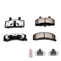 Z36-375 Front Carbon Fiber Ceramic Brake Pad Set With Installation Hardware For Ford F150 Bronco And E150 Econoline Truck Tow 