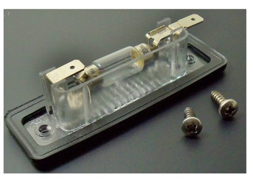 2 Genuine Bmw License Plate Lights With Bulbs 4 Screws E23 E24 E26 E30 E32