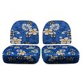 Totally Covers For 1999-2008 Ford Ranger Hawaiian Truck Jump Seat Blue W Flowers 4 Prints Xcab Extended Cab Rear Back 