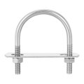 Round U-bolts 4 Sets 44mm 1 73 Inner Width 62mm Length M6 304 Stainless Steel U Clamp Bolt With Nuts And Plates For Boat 