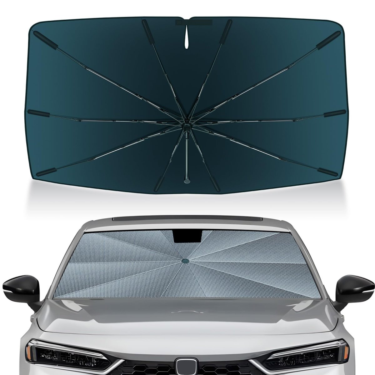 Windshield Sun Shade Umbrella For 2022 2023 2024 2025 2026 Honda Civic Ice Crystal Material Carshade 100 Percent Sun Blocking