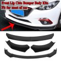 4pcs Front Bumper Lip Diffuser Splitter Kit For Sti Easy Installation Lightweight Stylish Protector
