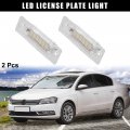 X Autohaux 2pcs Led License Plate Light Car Number Lamp Replacement White For Volkswagen Passat 2001-2008 Jetta 2005-2010 Golf