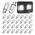 30 Pcs Led Light Bulbs 6000k 12v Error Free Interior For Cars Dome Map License Plate Glove Box Colored 194 Wedge Cob Lights 