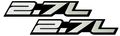 2 X Pair Set 7l Liter Embossed Silver On Black Highly Polished Real Aluminum Auto Emblem Badge Nameplate For Acura Legend Audi