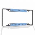Fastasticdeals Metal Insert License Plate Frame Plane P-51 Style A Weatherproof Car Accessories Chrome 4 Holes Solid 