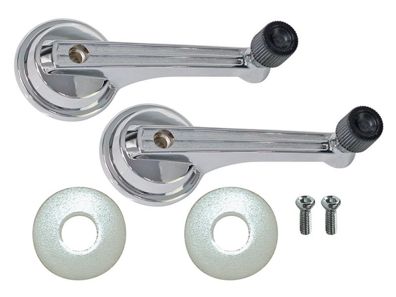 Auto Krafters Compatible Replacement For Window Regulator Handles Left Right Pair 1966-67 Fairlane Falcon Comet Cyclone