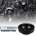 X Autohaux Metal Crankshaft Pulley Double Groove Power Steering Pump Keyway Long Water For Small Block Chevy Sbc 262 265 267