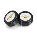 Chevrolet Golden Logo License Plate Frame Screw Cover Set White On Black 0 7 In Abs Plastic 2 Pack Official Licensed For Cars 