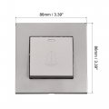 Uxcell Doorbell Push Button Switch Wall Mounted Resettable Square Gray Ac 250v 16a