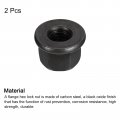 Uxcell M10 Flange Hex Nuts 2pcs Grade 8 Carbon Steel Black Oxide Finished For Machinery