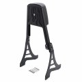 Httmt Mt146-f- Motorcycle Black Flame Backrest Sissy Bar With Leather Pad Compatible 1995-2003 H-d Sportster 883 Xl883 1200
