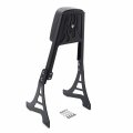Httmt Mt146-f- Motorcycle Black Flame Backrest Sissy Bar With Leather Pad Compatible 1995-2003 H-d Sportster 883 Xl883 1200