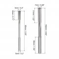 Uxcell 5mm And 7mm Chucking Reamer Set H7 Lathe Machine 6 Straight Flutes Round Shank Milling Cutting Tool For Metal