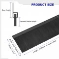 Uxcell 2pcs Door Brush Bottom Sweep H-shape Aluminum Alloy Base With 4 7-inch Pp For Home Industrial 47-inch L Black