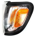 Toyota Tacoma Parking Light Assemblies 2001 2002 2003 2004 Front Driver And Passenger Side Pair Black Bezel Halogen Amber Clear 