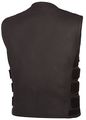 True Element Mens Swat Team Style Leather Motorcycle Vest With Side Size Adjustment Black 4xl-t 