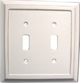 Amertac 4040ttdw 2 Toggle Savannah Wood Wallplate Distressed White 