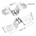 Uxcell U Shaped Conduit Clamp Saddle Strap Tube Pipe Clip Stainless Steel M10 5pcs
