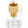 Uxcell 1 4 Npt Male X 3 8 Female Brass Pipe Fitting Hex Reducer Adaptor For Water Gas Transfer 2pcs