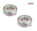 6pcs 6202z Dual Metal Shields Pair Deep Groove Radial Ball Bearing 15 X 35 11mm