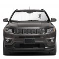 Ipick Image For Jeep Logo Universal Fit Enforced Stand-up Auto Windshield Sun Shade At Jumbo Size 59 X 30