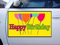Happy Birthday Yellow Car Door Magnets Magnetic Signs-qty 2 9 X 12 Inches 
