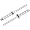 50 Pcs 5 32 In X 3 4 304 Stainless Steel Dome Head Blind Rivets Open End Type For Sheet Metal Automotive Repairs Furniture Boat 