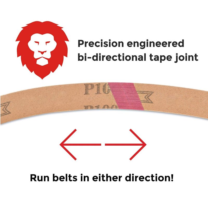 Red Label Abrasives 2 X 36 Inch 120 Grit Metal Grinding Zirconia Sanding Belts 6 Pack