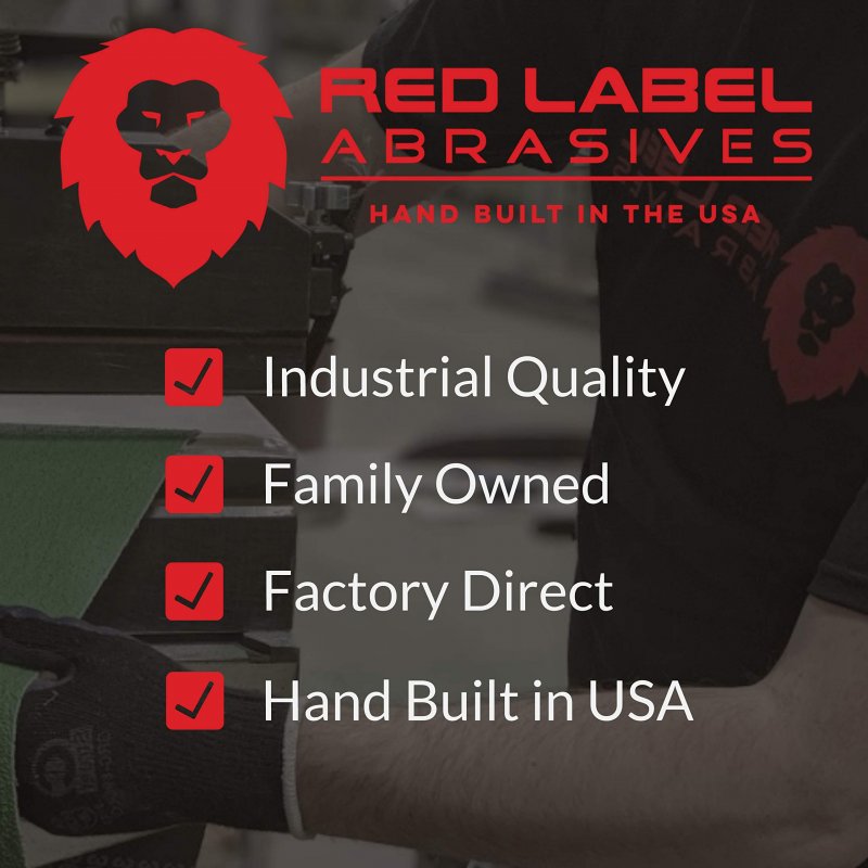 Red Label Abrasives 2 X 36 Inch 120 Grit Metal Grinding Zirconia Sanding Belts 6 Pack