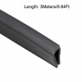 Uxcell Edge Trim Seal Extrusion Silicone Black U Channel Protector Sheet Fits 1 8-13 64inch 3meters 9 84ft Length