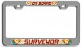 Surveyor On Board Career Ch 3d Metal License Plate Frame Auto Suv Truck Tag Holder P4 