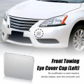 X Autohaux Silver Tone Front Bumper Tow Hook Towing Eye Cover Cap Replacement 622a0-3sh0a For Nissan Sentra 2013 2014 2015 2016