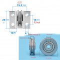Dtacke Bearing Wire Rope Pueywith Triangular Bracket L U-grooved Wheel With Base Groove For Inverted Track Rigid Caster Gate